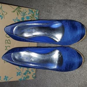 Bamboo royal blue platform heels size 7.5